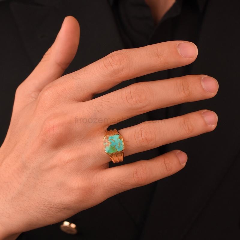 انگشتر فیروزه مردانه (کد344)