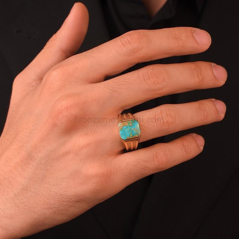 انگشتر فیروزه مردانه (کد349)