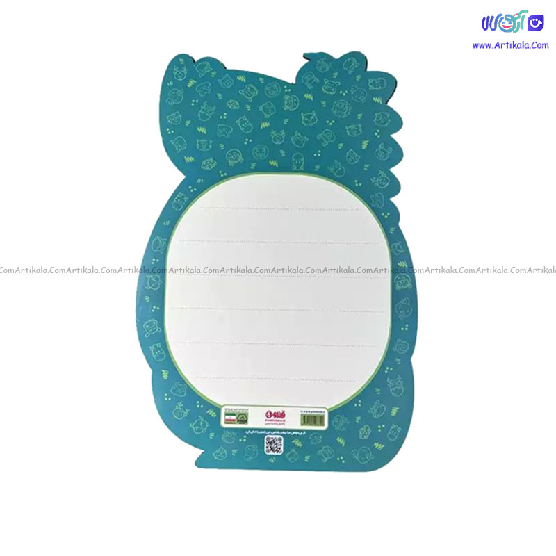 تخته وایت برد برند قندون طرح تمساح کوچولو اندازه 25*50 سانتی متر