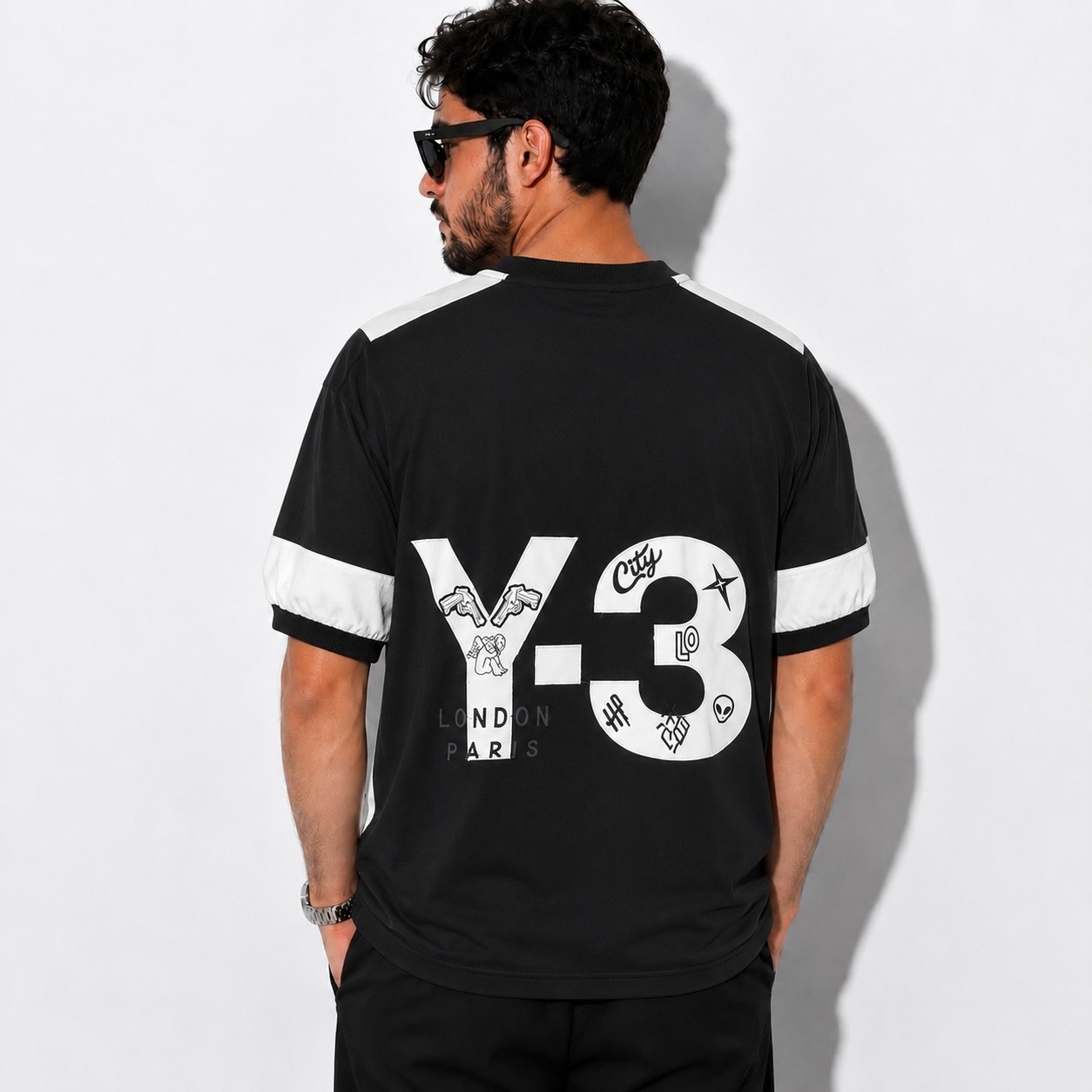 تیشرت سفید مشکی Y-3