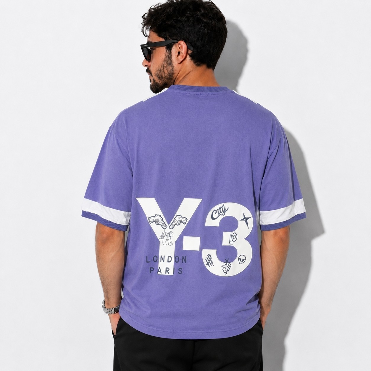 تیشرت بنفش سفید Y-3