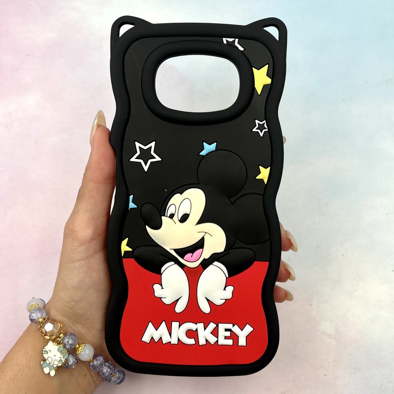 قاب گوشی Poco X3 / Poco X3 NFC / Poco X3 Pro شیائومی Wavy Case سیلیکونی عروسکی برجسته موج دار دور ایربگ طرح میکی موس قرم