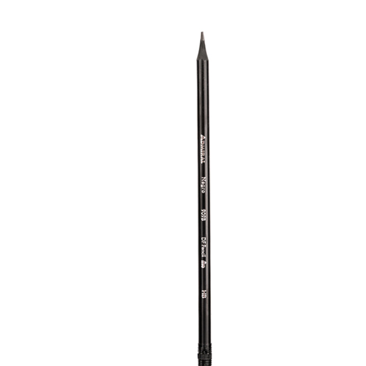 مداد مشکی آدمیرال با درجه سختی HB مدل پاک کن دار کد 909B-E