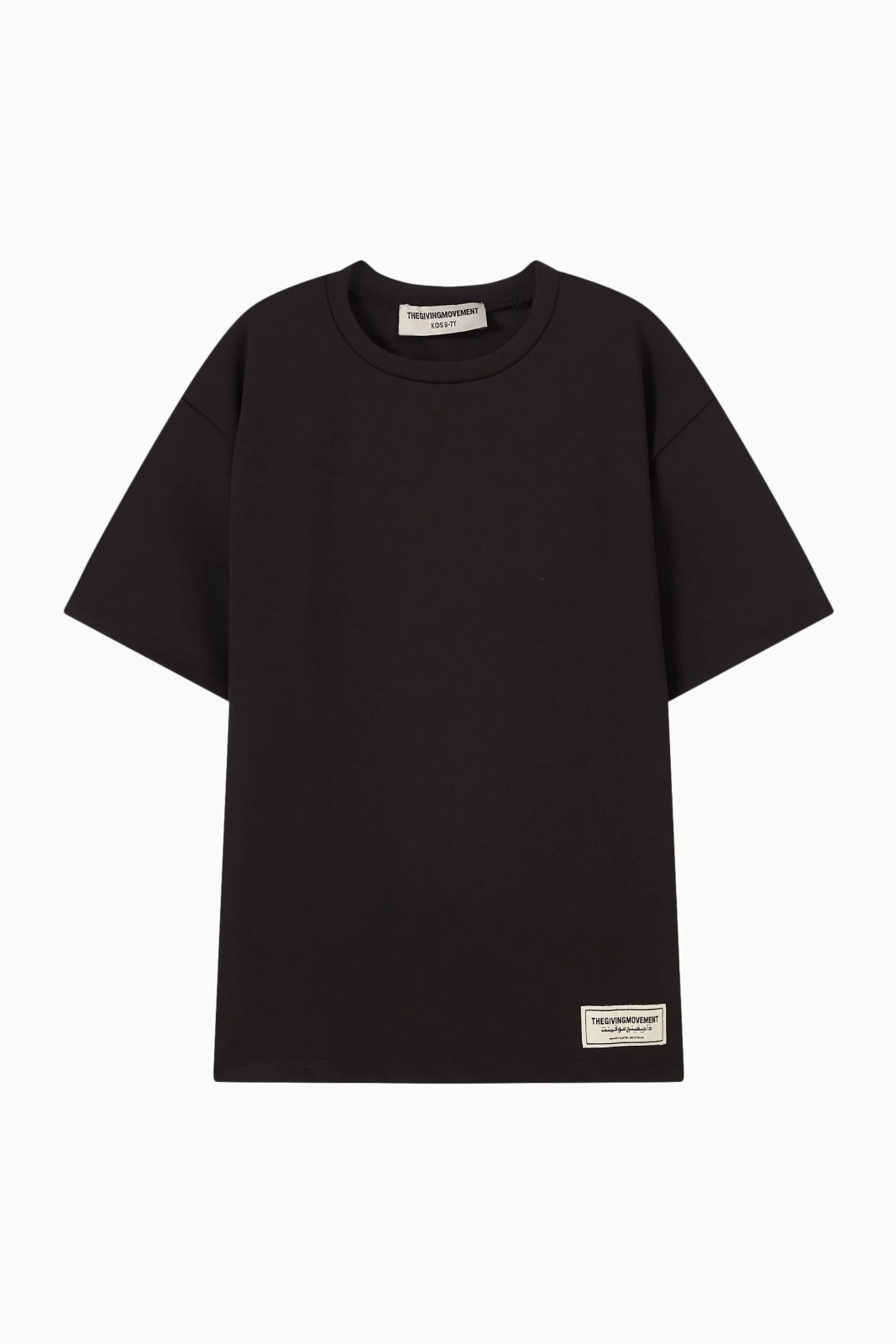 تیشرت باکسی یقه گرد pull and bear مشکی
