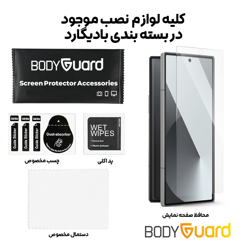 محافظ صفحه نمایش بادیگارد مدل Clear مناسب برای گوشی موبایل سامسونگ Galaxy Z Fold 7