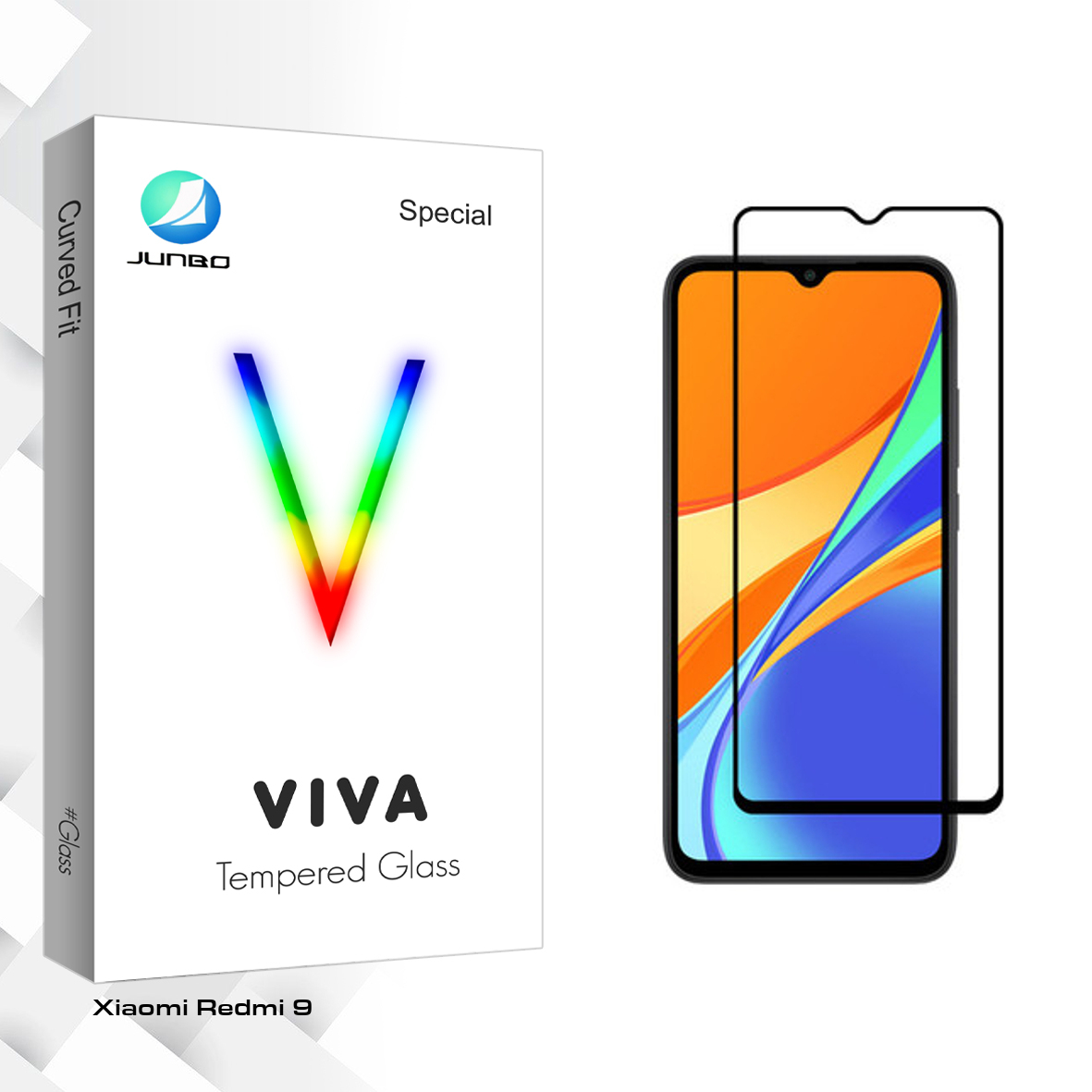 محافظ صفحه نمایش جانبو مدل Viva Glass مناسب برای گوشی موبایل شیائومی Redmi 9