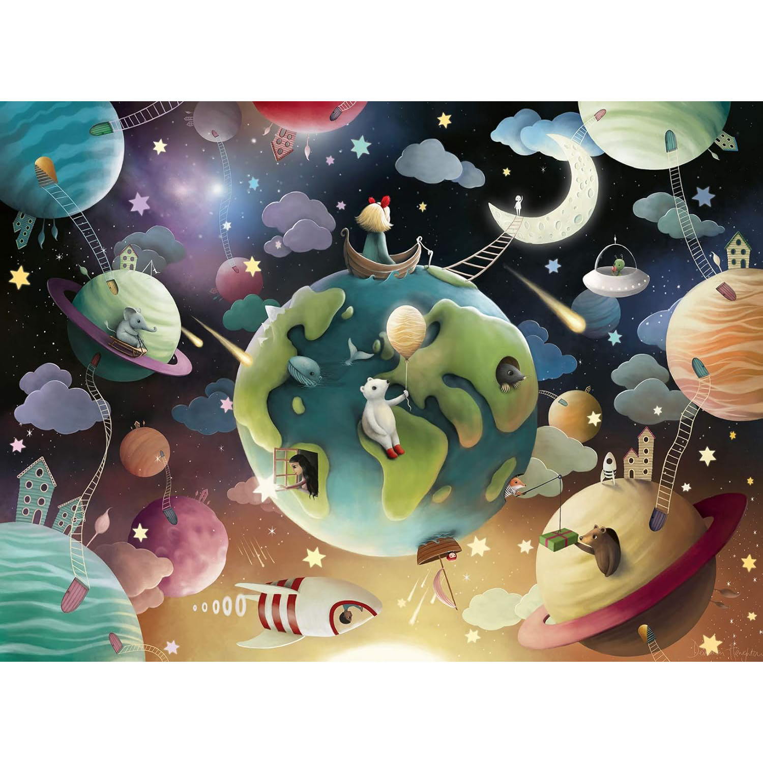پازل 100 تکه راونزبرگر مدل Planet Playground کد 12971