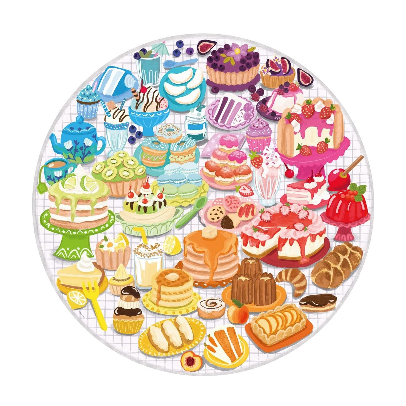 پازل 500 تکه راونزبرگر مدل Circle of Colors Desserts کد 17171