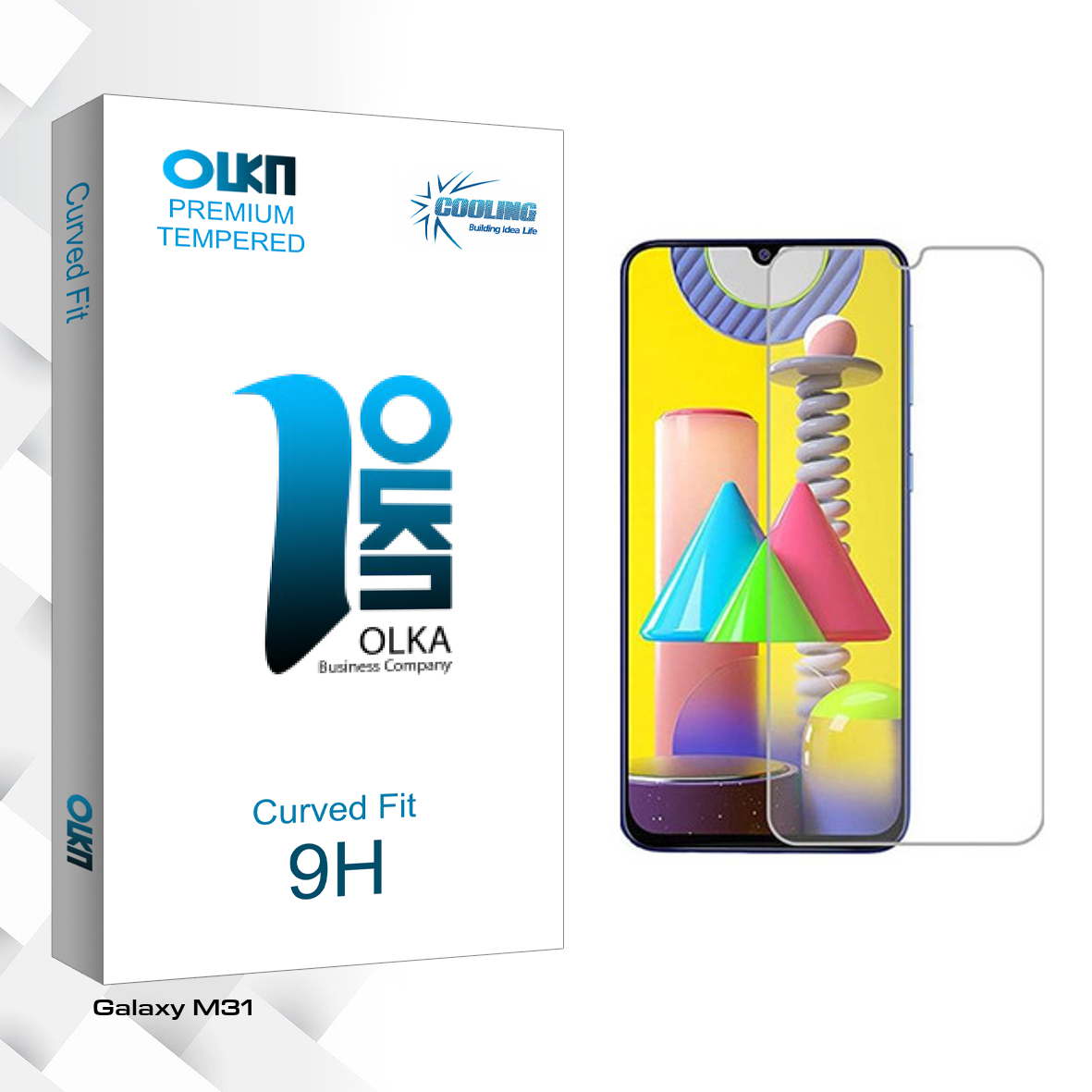 محافظ صفحه نمایش کولینگ مدل Olka glass مناسب برای گوشی موبایل سامسونگ Galaxy M31