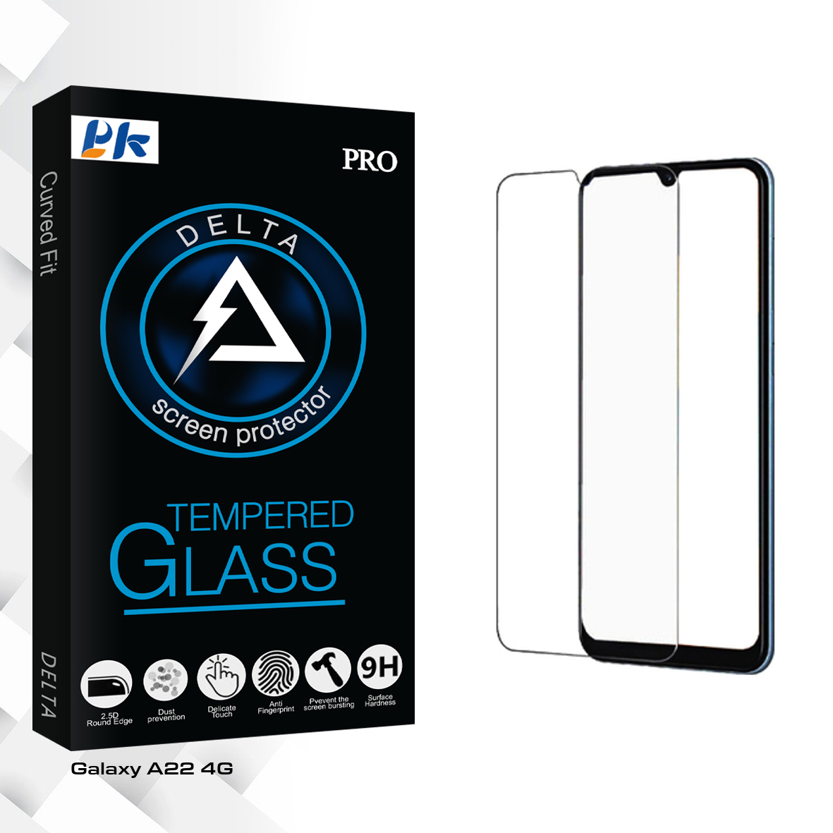 محافظ صفحه نمایش شیشه ای پی کی مدل Delta Glass مناسب برای گوشی موبایل سامسونگ Galaxy A22 4G