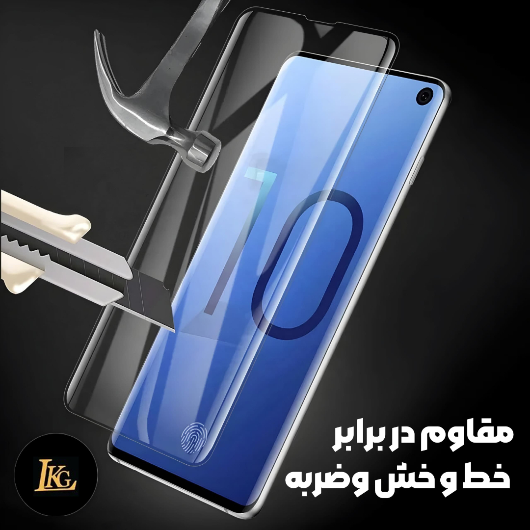 محافظ صفحه نمایش ال کا جی مدل یووی مناسب برای گوشی موبایل شیائومی Redmi Note 14 Pro 4G به همراه محافظ پشت گوشی و محافظ ل
