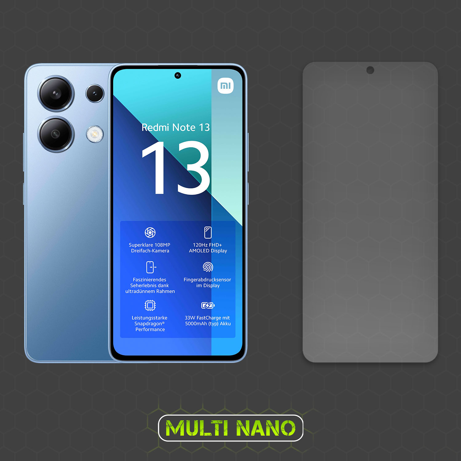 محافظ صفحه نمایش مات مولتی نانو مدل X-S1M مناسب برای گوشی موبایل شیائومی Redmi Note 13 4G
