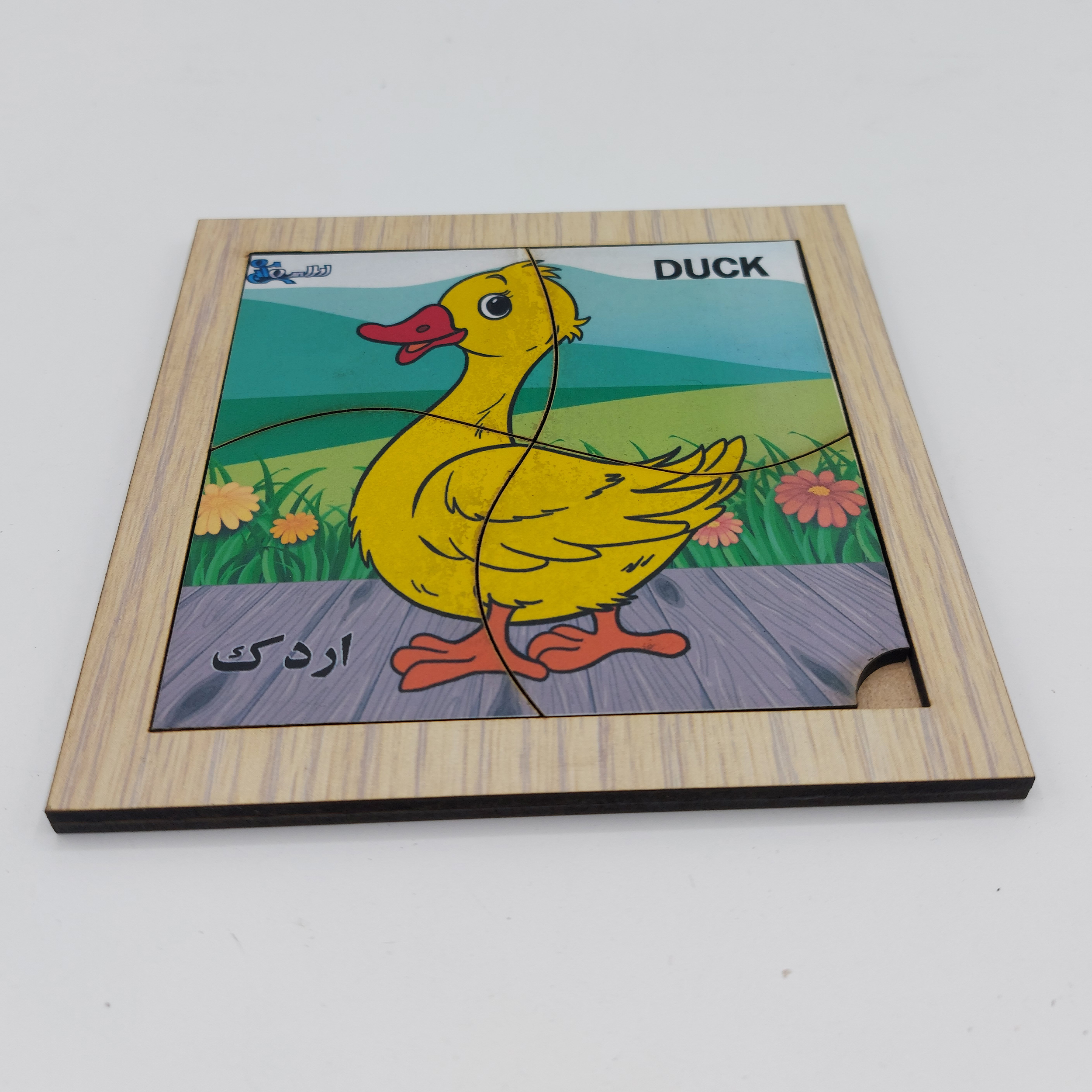 پازل 4 تکه اطلس آبی طرح اردک مدل p4-007