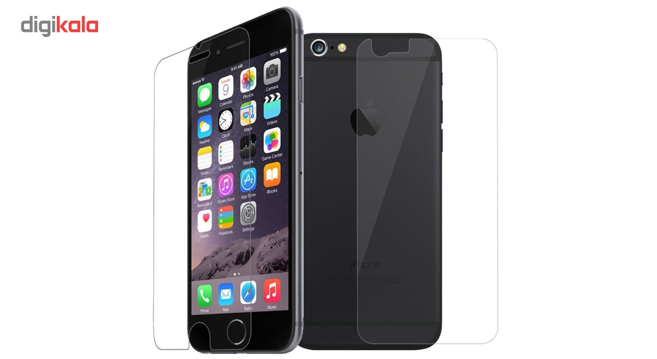 محافظ صفحه نمایش و پشت شیشه ای تمپرد مناسب برای گوشی موبایل اپل آیفون 6 / 6S