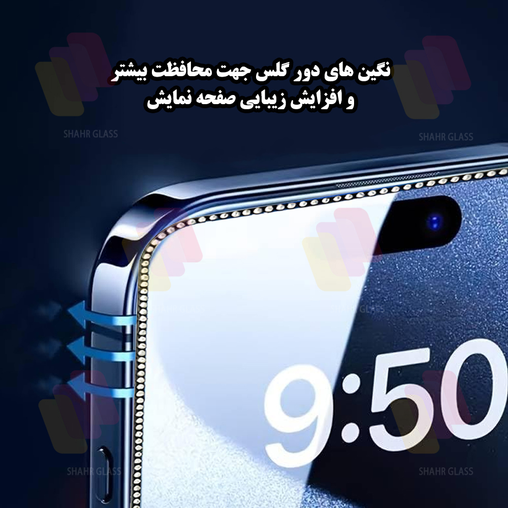 محافظ صفحه نمایش شهر گلس مدل NEGDS مناسب برای گوشی موبایل اپل iPhone 13