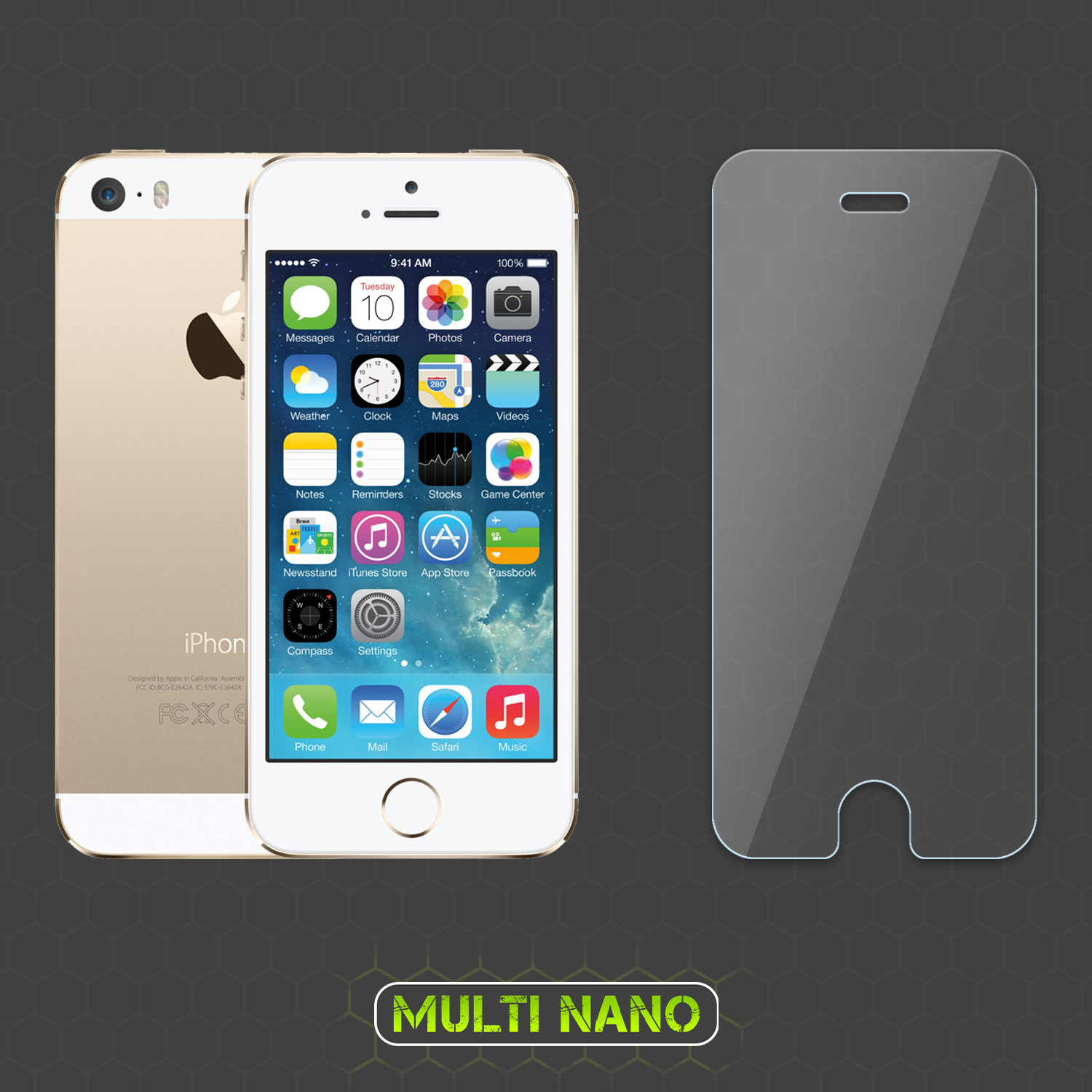 محافظ صفحه نمایش مولتی نانو مدل X-S2N مناسب برای گوشی موبایل اپل iPhone 5s بسته دو عددی