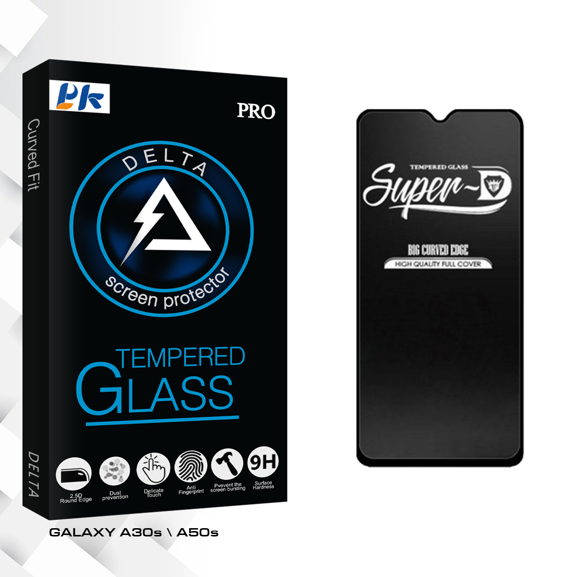 محافظ صفحه نمایش شیشه ای پی کی مدل Delta Glass Super-D مناسب برای گوشی موبایل سامسونگ GALAXY A30s A50s