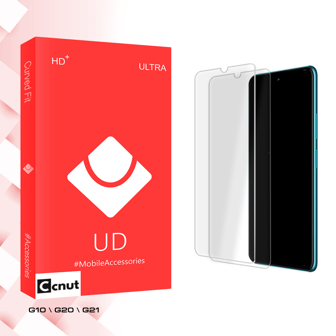 محافظ صفحه نمایش شیشه ای کوکونات مدل UD Ultra MIX مناسب برای گوشی موبایل نوکیا G10 G20 G21 بسته دو عددی