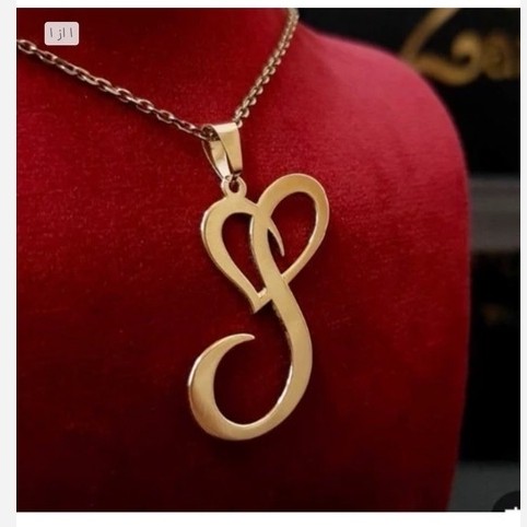 پلاک آویز حرف S طلا (قسطی)