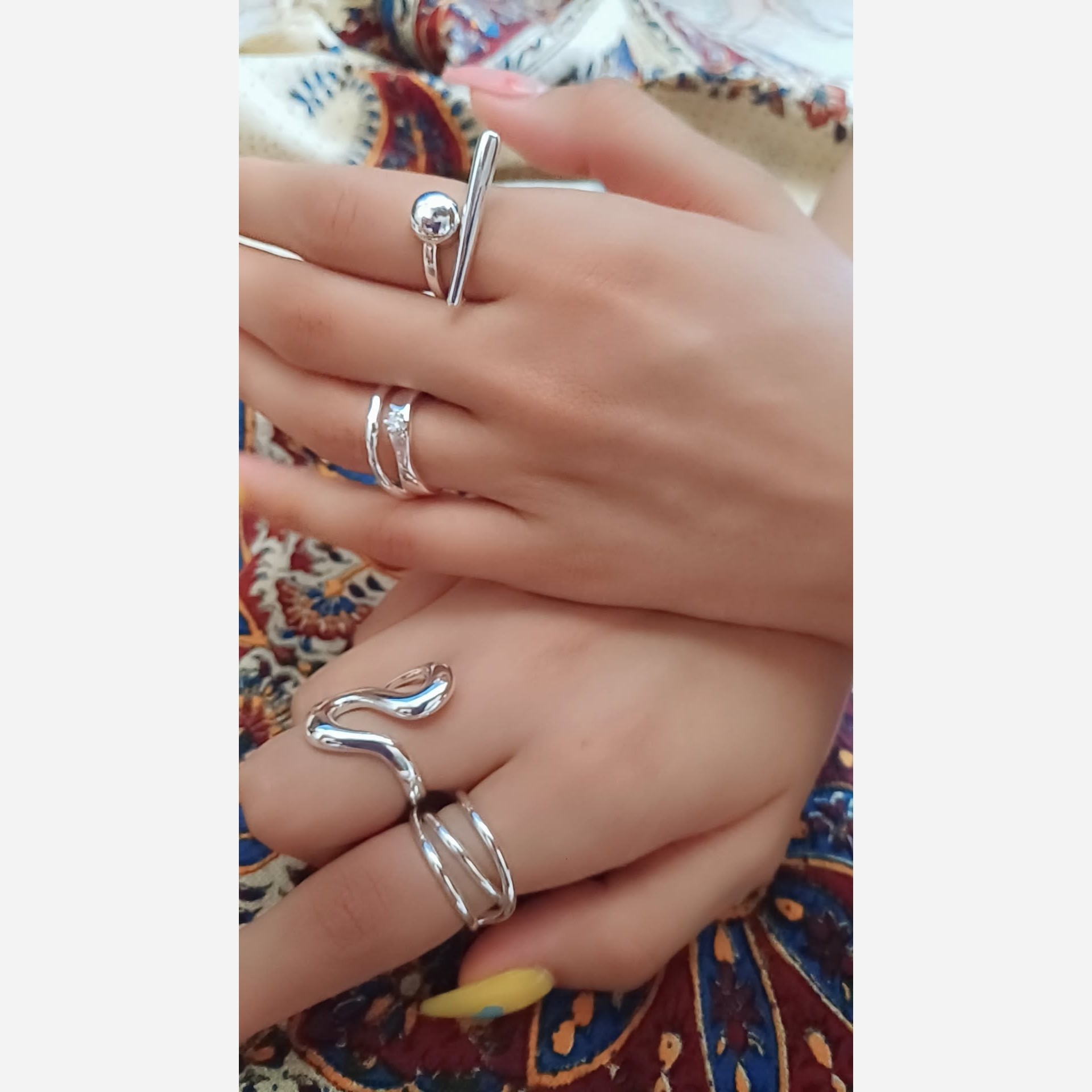 انگشتر آبکاری نقره