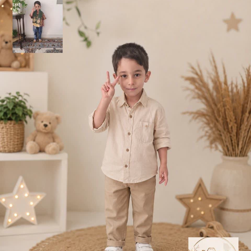 ادیت عکس تولد کودک مدل 3