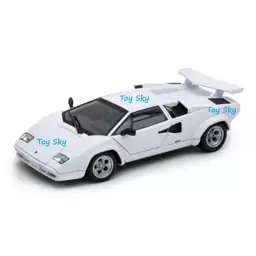 ماکت ماشین - لامبورگینی کانتاش سفید - Lamborghini Countach - مقیاس 1.24 ویلی Welly - فلزی - فرمان پذیر - سه درب بازشو