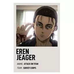 پوستر مدل  انیمه اتک ان تایتان Attack on Titan طرح  ارن یگر Eren Yeager کد 5