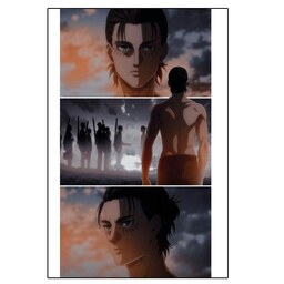 پوستر مدل  انیمه اتک ان تایتان Attack on Titan طرح  ارن یگر Eren Yeager سایز A5 کد 369