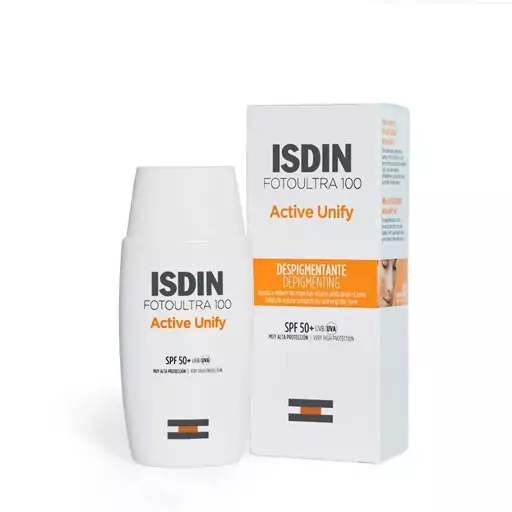 کرم ضد آفتاب (بی رنگ) ایزدین ISDIN مدل اکتیو یونیفای Active Unify ضد لک SPF 50