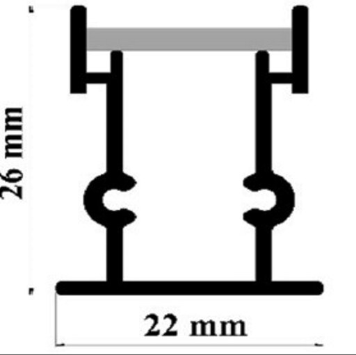 پروفیل لاین نوری کد 8 نور خطی با دیفیوزر (1 متری)