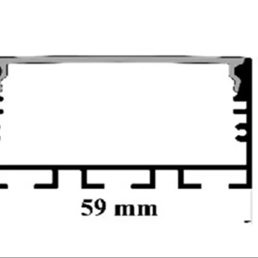 پروفیل لاین نوری کد 18 نور خطی با دیفیوزر (پس کرایه)