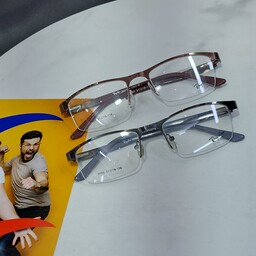 عینک فریم طبی مارک  ریبن مدل فلزی نیم فریم گریف دسته سیمکشی شده زنانه مردانه قیمت مناسب عینک تخفیف خورده  