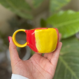 فنجان رنگی سرامیکی دستساز قهوه خوری چایخوری