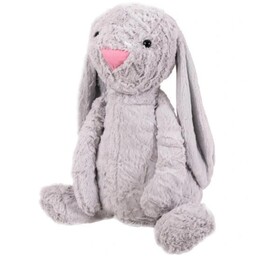 عروسک خرگوش جلی کت طوسی رنگ، اورجینال و وارداتی، آنتی باکتریال و ضد حساسیت