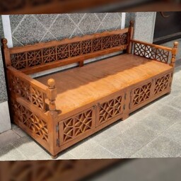 تخت سنتی چوب روس کشو دار 2در80 تحویل در باربری مقصد 