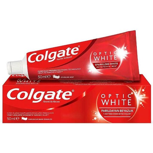 خمیر دندان کلگیت سفید کننده  اپتیک وایت 50 میل مدل  colgate Optic White
