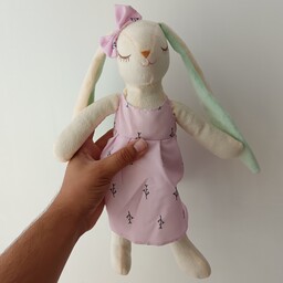 عروسک آنجل عروسک ایرانی آنجل عروسک پولیشی خرگوش گوش بلند عروسک خرگوش گوش دراز خرگوش چشم بسته خرگوش آنجل