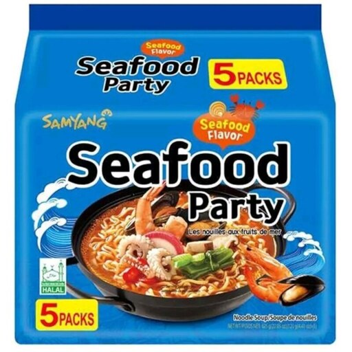 نودل سامیانگ غذای دریایی seafood بسته 5 عددی