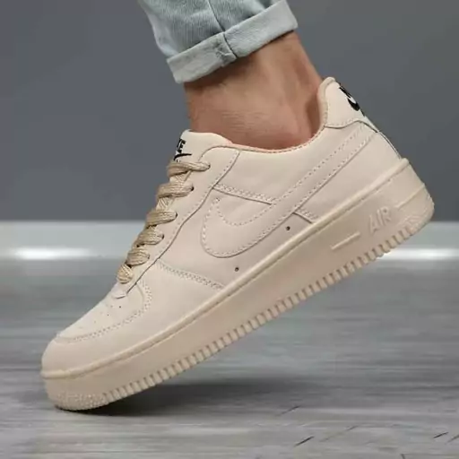 کتونی مدل نایک ایرفورس اسپرت مردانه و زنانه رنگ کرم سایز 36تا44 Nike Air Force