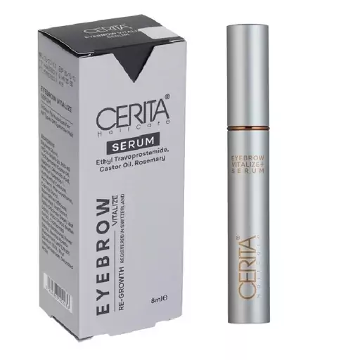 سرم  ابرو سریتا طرح جدید 8 میل اصل انقضا 1406 EYEBROW VITALIZE SERUM CERITA 8ml