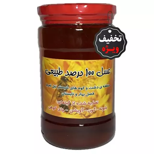 عسل طبیعی چندگیاه نیم کیلویی بهاره (شهد عسل)