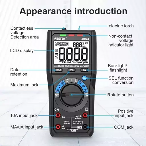 مولتی متر دیجیتال برند مستک مدل DM96A