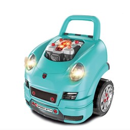 ماشین اسباب بازی ریموت دار موتور مستر Motor Master مدل کاپوت پورشه آبی Kids Engine Toy