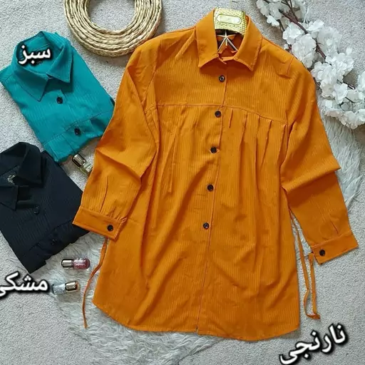 مانتو تابستانه جنس حریرمیله ای از سایز 38 تا 44