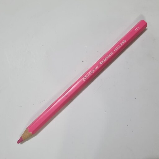 مداد رنگی  تکی رنگ   صورتی پر رنگ   جامبو  مدل کلر اکسپرس  برند برونزیل  کد 771