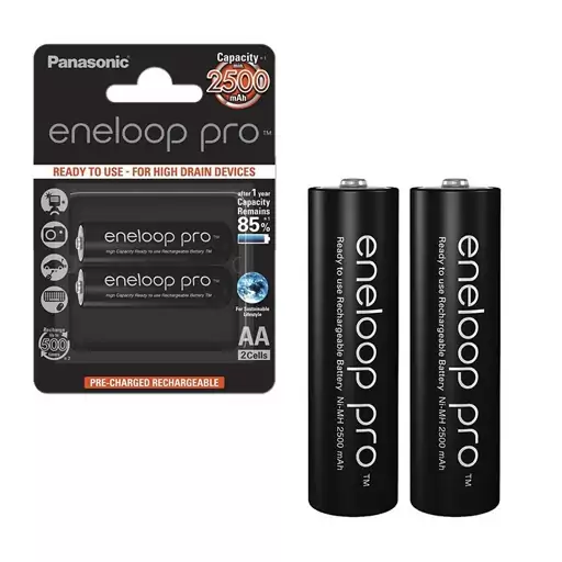 باتری قلمی قابل شارژ پاناسونیک مدل eneloop pro 2500mAh بسته 6 عددی