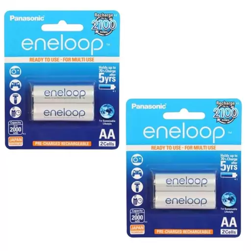 باتری قلمی قابل شارژ مدل eneloop BK-3MCCE2BT بسته چهار عددی