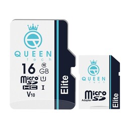 کارت حافظه Micro SD XC کوئین تک مدل A2-V30-433X کلاس 10 استاندارد UHS-l U3 سرعت 65MBps ظرفیت 16 گیگابایت به همراه آداپتو