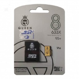 کارت حافظه Micro SD HC کوئین تک مدل A2-V30-633X کلاس 10 استاندارد UHS-l U3 سرعت 95MBps ظرفیت 8 گیگابایت به همراه آداپتور