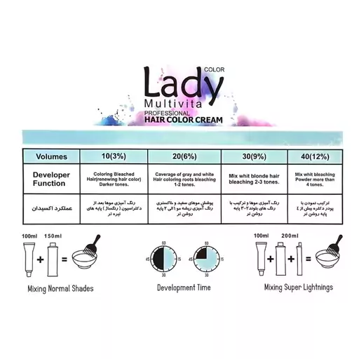 رنگ مو لیدی کالر شماره 10.0 حجم 100 میلی لیتر رنگ بلوند فوق العاده روشن
